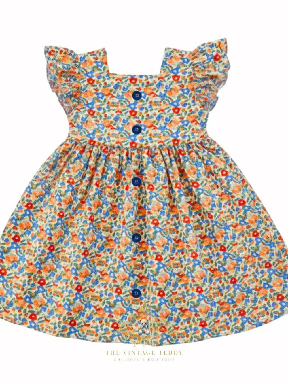 NWT Pretty Girls Floral Dress Spring & Summer Bohemian Kids Colorful Flowers 4T - Picture 2 of 3